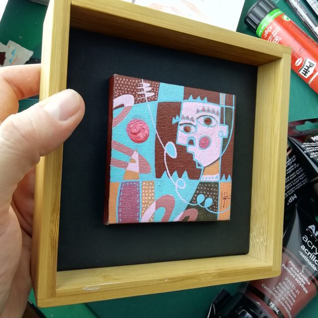 Acrilico su tela 10×10 cm — Art brut e grafiche d'autore di Stefano Fiore