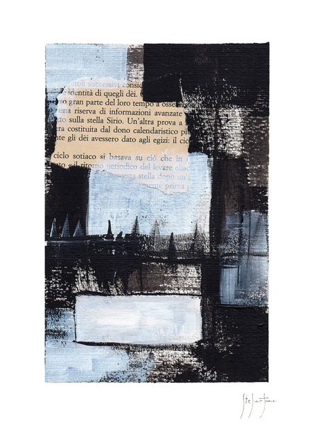 Serie parole spezzate — Sulla Stella Sirio — 24×33 cm — Opere astratte di Stefano Fiore