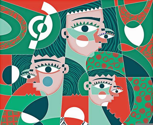 L'abbraccio di una madre — Illustrazioni figurative di Stefano Fiore